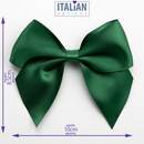 Ribbon Bows Bottle Green 10cm 6pk