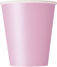 Unique 8 Pack Cups Light Pink 9oz