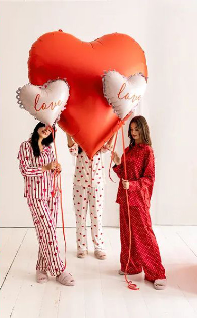 PartyDeco Foil Balloon Red Heart 51" (Air Fill)