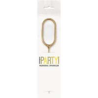 Unique Party Candle Sparkler Number 0 Gold 7