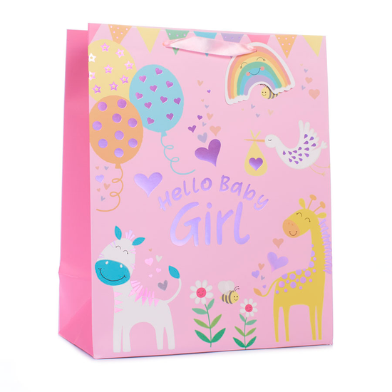 Tiger Feet Gift Bag Giraffe Girl Extra Large 6pk