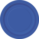 Unique 8 Pack Plates Royal Blue Round 9