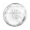 Wedding Day Round 18" Foil Balloon