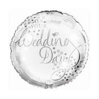 Wedding Day Round 18" Foil Balloon