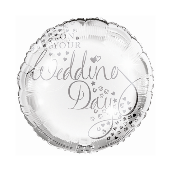 Wedding Day Round 18" Foil Balloon