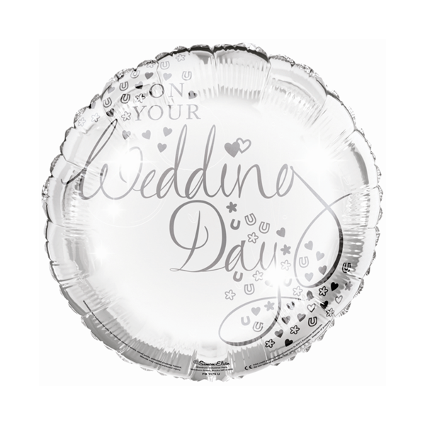 Wedding Day Round 18" Foil Balloon