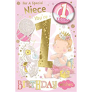 Xpress Yourself C75 Birthday Age 1 Niece 6pk