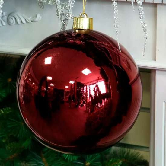 Shiny Shatterproof Bauble Burgundy 30cm
