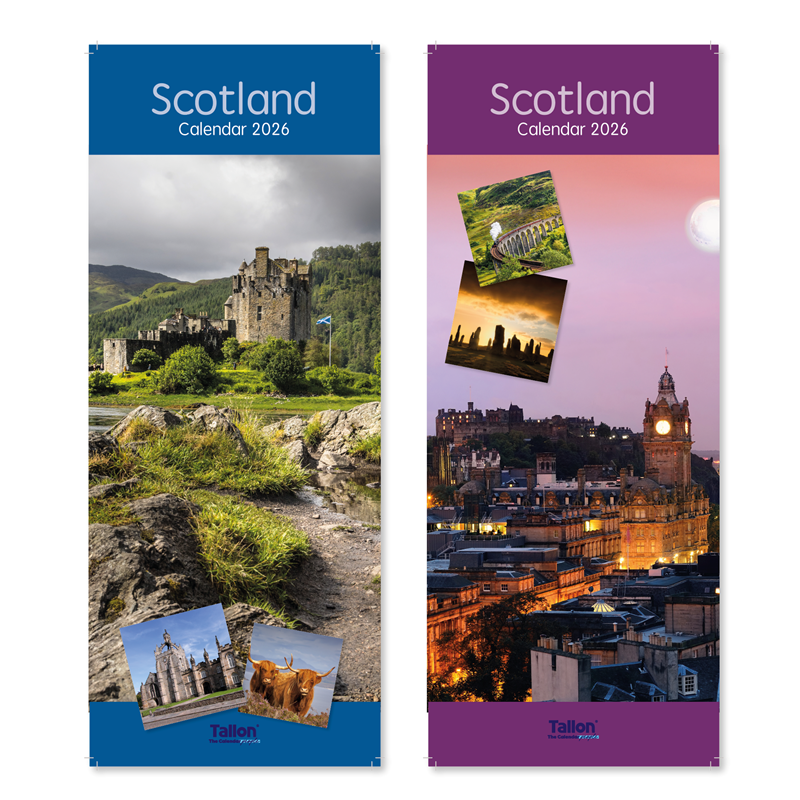 Calendar Super Slim Scotland 2027 24pk