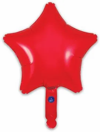 Oaktree 5 Pack Foil Balloon Red Star 9