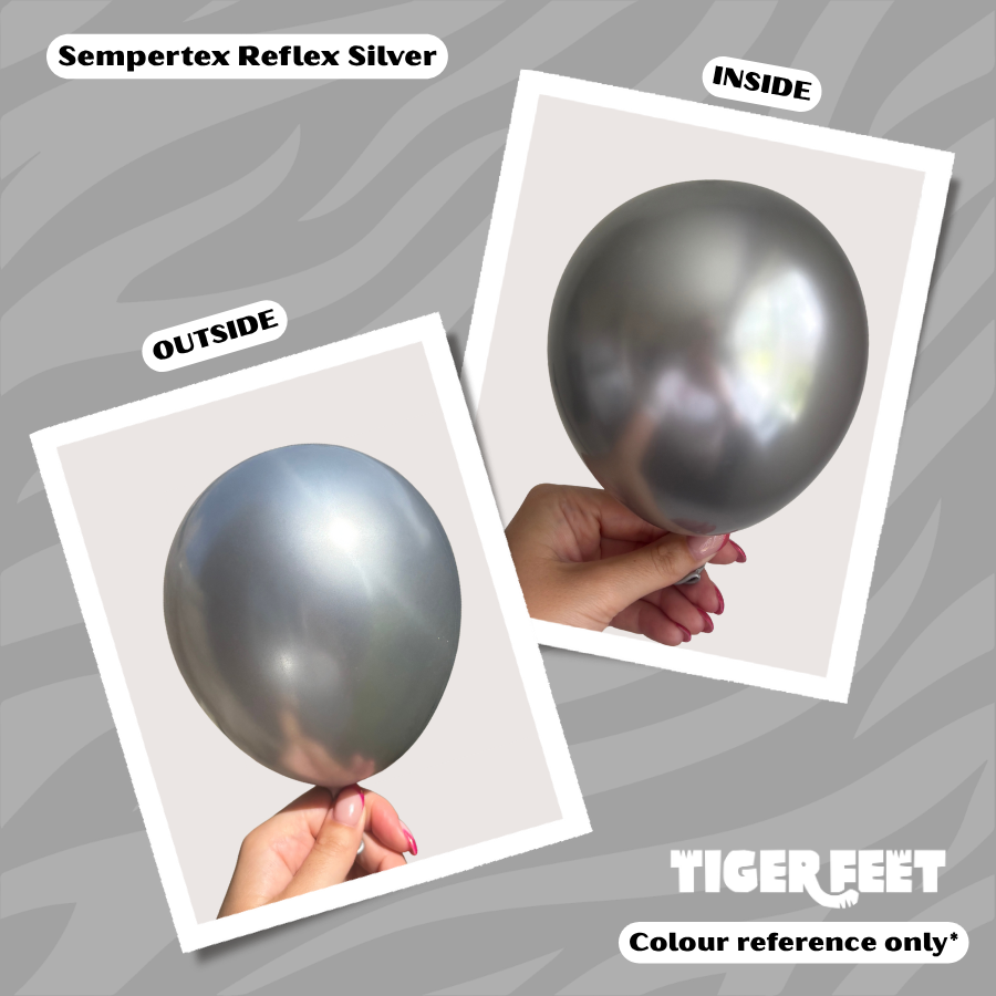 Sempertex Reflex Silver 24" Latex Balloons 3pk