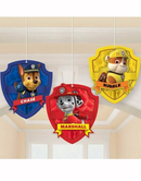Paw Patrol Hanging Honeycomb Decorations 3pk