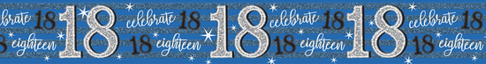 Age 18 Birthday Male Banner 6pk