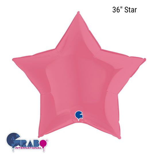 Grabo Foil Balloon Bubblegum Star 36"