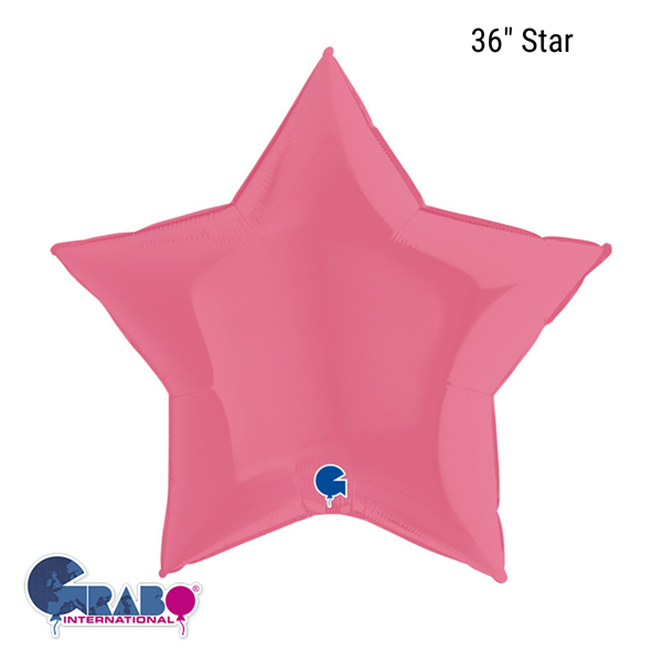 Grabo Foil Balloon Bubblegum Star 36"