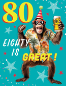 Regal 6 Pack Cards 8x6 Birthday Age 80