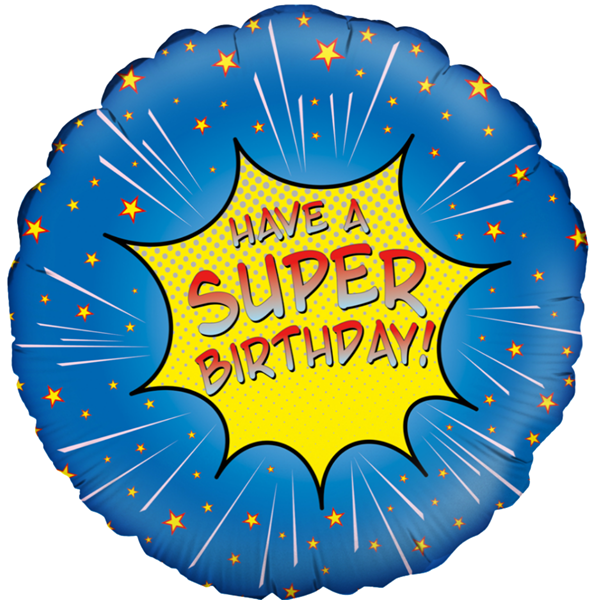 Oaktree Super Birthday 18-inch foil balloon featuring colorful "18" design for birthday celebrations.