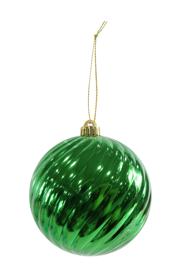 Uncle Bills Bauble Sloping Grain Green 15cm