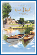Simon Elvin C75 birthday card set for Dad, featuring six colorful greeting cards with festive designs and heartfelt messages.