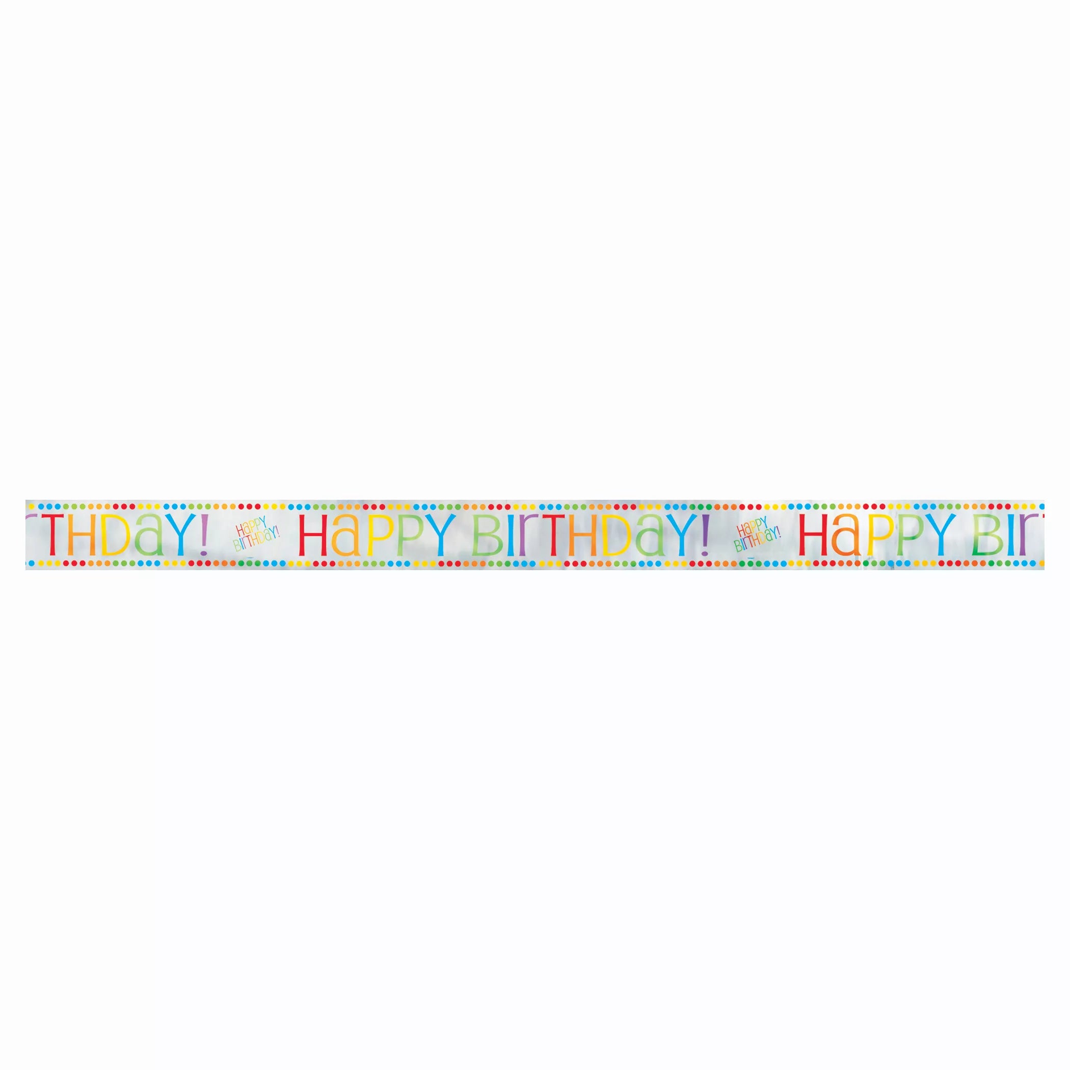Unique Foil Banner Rainbow Birthday 12ft