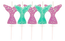 Candles Mermaid Glitter 3cm 5pk