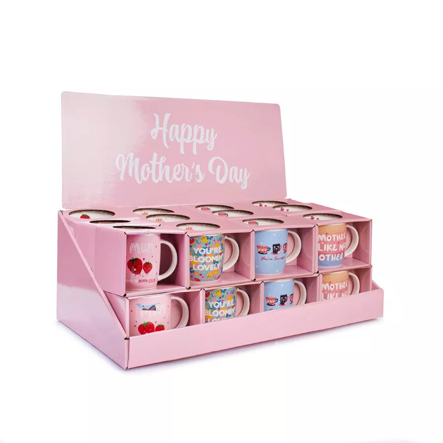 Tiger Feet Mug from the Mother's Day Collection featuring colorful tiger paw print design on a ceramic mug.