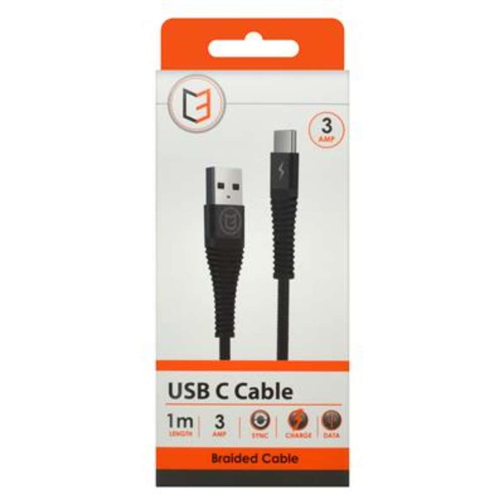 USB C Braided Cable 1M