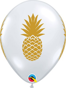 Qualatex Golden Pineapple 11" Latex Balloons 25pk
