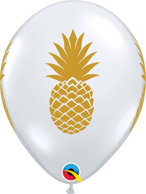 Qualatex Golden Pineapple 11" Latex Balloons 25pk