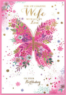 Simon Elvin C50 birthday cards for wife, set of six featuring cheerful designs perfect for celebrating her special day.