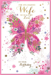 Simon Elvin C50 birthday cards for wife, set of six featuring cheerful designs perfect for celebrating her special day.