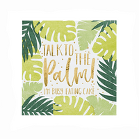 Tropical Leaf Patterned Paper Napkins 20pk