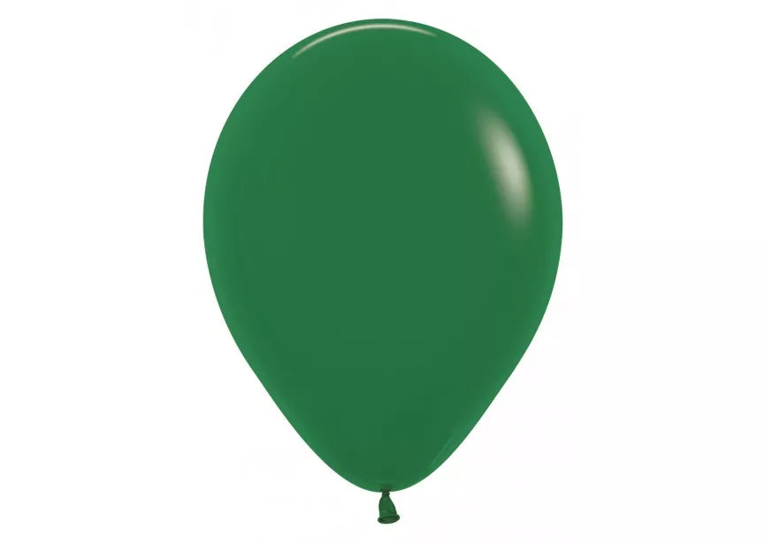 Sempertex Fashion Forest Green 12-inch latex balloons, decorative latex decorators pack, bright green color, 12 balloons included.