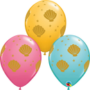 Qualatex Sea Shells 11" Latex Balloons 25pk