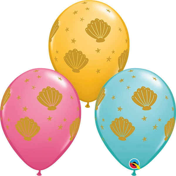 Qualatex Sea Shells 11" Latex Balloons 25pk