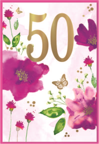 Simon Elvin 6 Pack Cards C50 Birthday Age 50