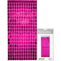 Fuchsia Retangle Foil Backdrop 1m x 2m