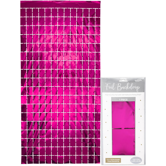 Fuchsia Retangle Foil Backdrop 1m x 2m