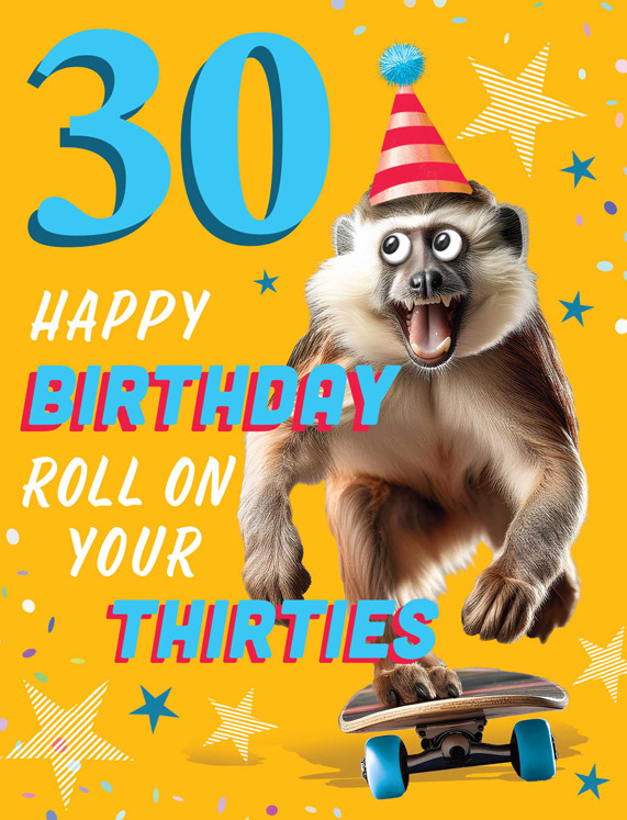 Regal 6 Pack Cards 8x6 Birthday Age 30