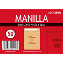 50pk Redfield Envelopes 127x190mm Manilla