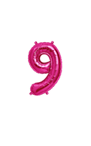 Northstar Foil Balloon Magenta 16" Number 9