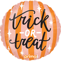 Prima Trick Or Treat Stripes 18" Foil Balloon