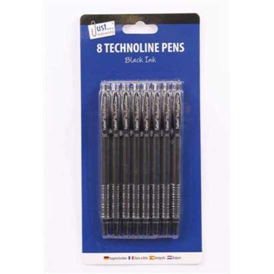 Tallon 8 Pack Technoline Pen Black