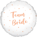 Team Bride Sparkling Fizz White 18" Foil Balloon