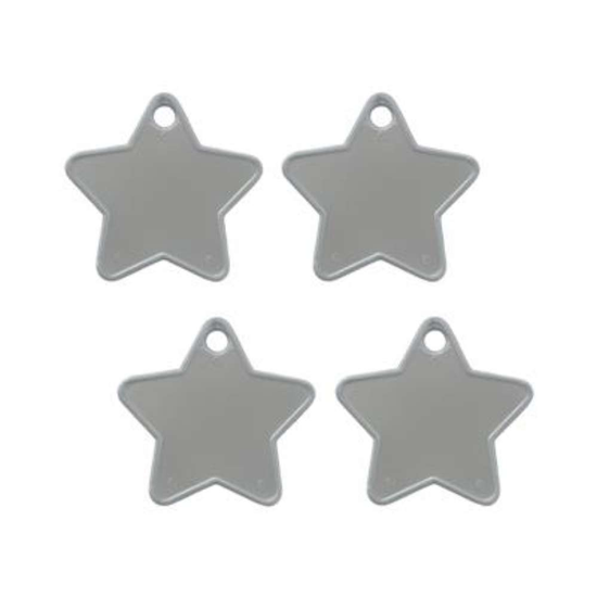 Sear 100 Pack Balloon Weight Star Silver 8g