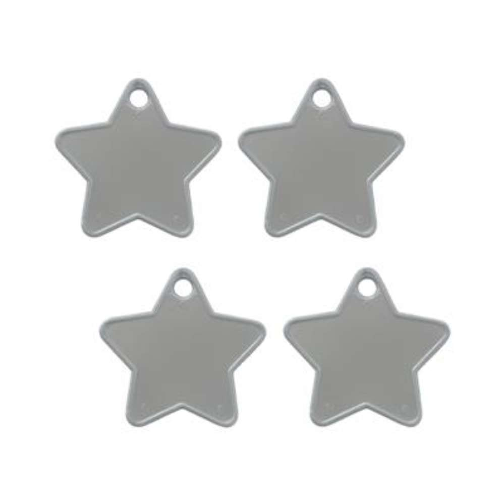 Sear 100 Pack Balloon Weight Star Silver 8g