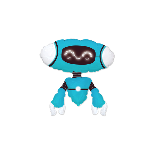 Flexmetal Foil Balloon Blue Robot 13"