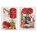 Poppyhill 12 Pack Cards C50 Christmas Mam & Dad