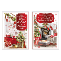 Poppyhill 12 Pack Cards C50 Christmas Mam & Dad