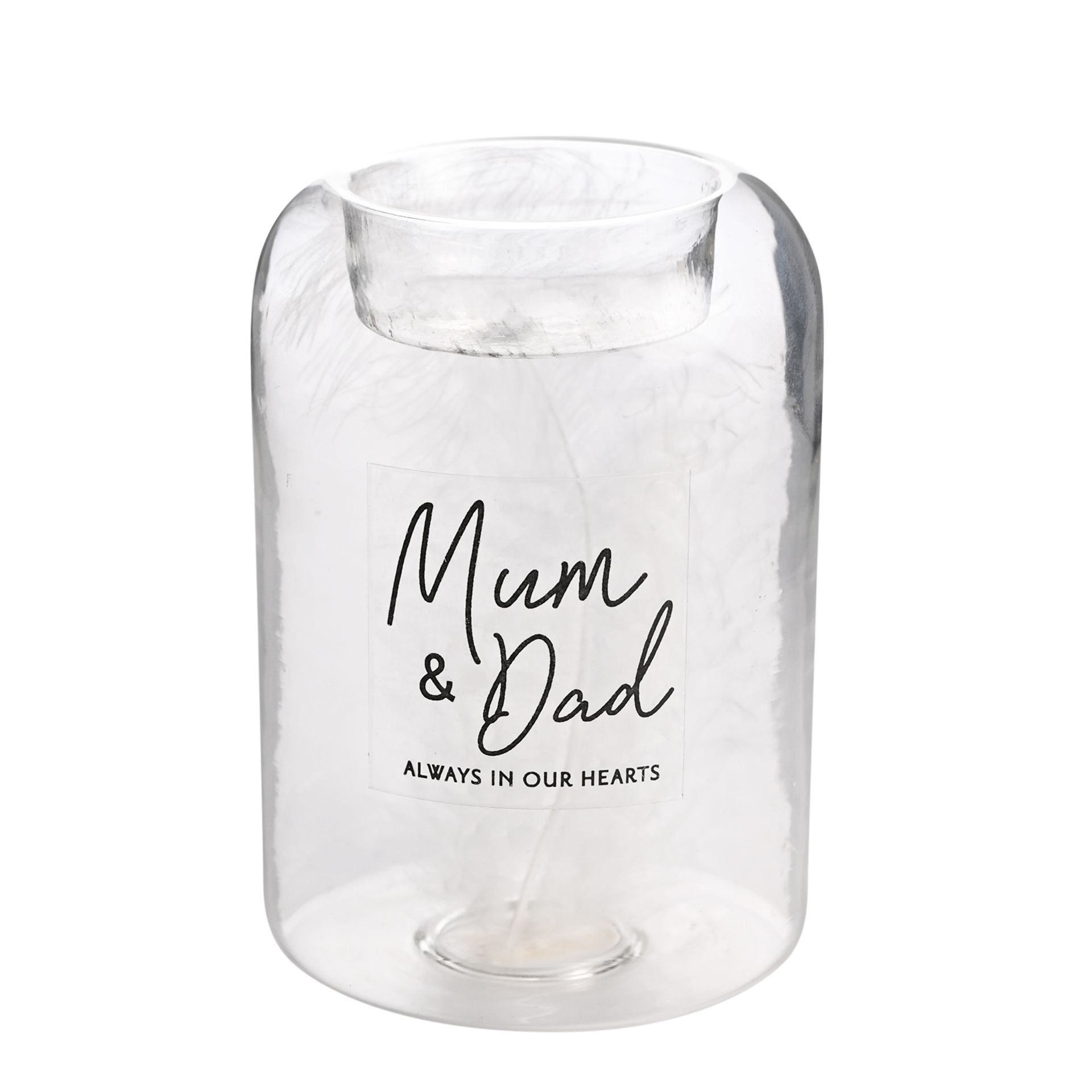 Tea Light Holder Mum & Dad 98x68x66mm